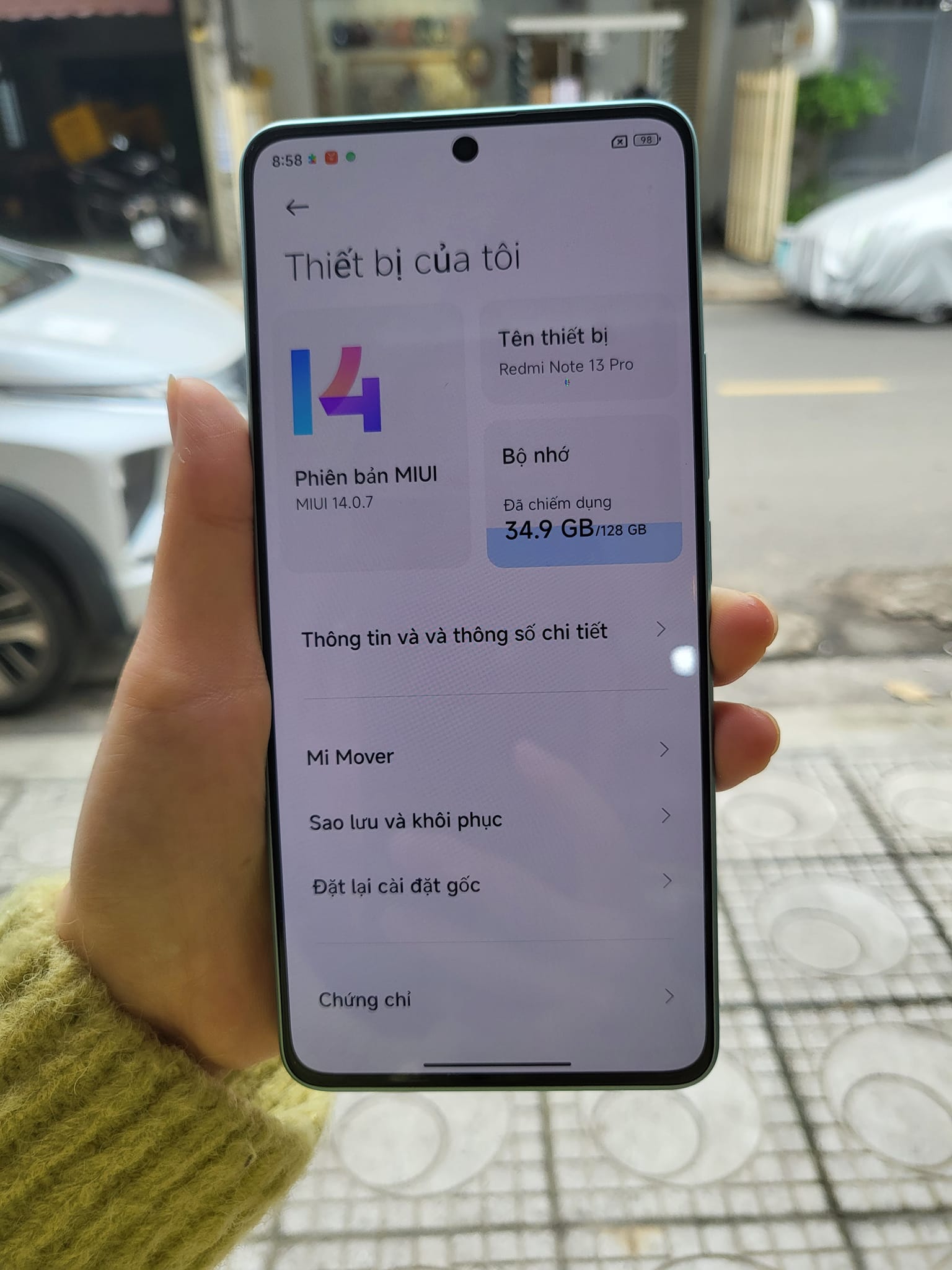 Điện thoại cũ Xiaomi Redmi Note 13 Pro